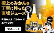 極上のみかんを丁寧に搾った直球ジュース 720ml 3本 みかんジュース 勇希農園