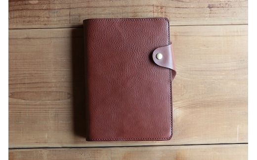 レザー手帳カバー（cousin A5）【ブラウン】 イタリアンレザーカバー