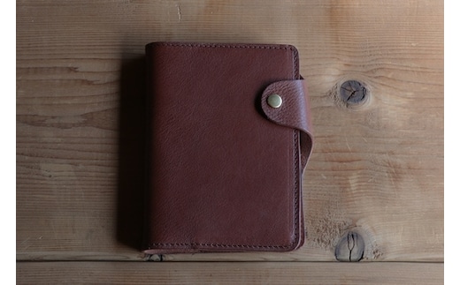 レザー手帳カバー（文庫本A6サイズ）【ブラウン】イタリアンレザーカバー