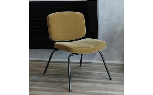 アイアンモケットダイニングチェア【ベージュ】