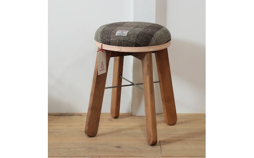 ハイスツール 【ブラウンチェック】HARRIS TWEED（ハリスツイード）