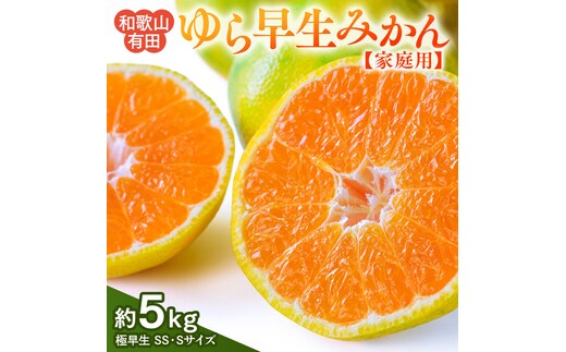 【先行予約】【ご家庭用・極早生】和歌山有田ゆら早生みかん約5kg(SS・Sサイズ)【美浜町】 | 柑橘 みかん