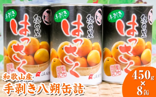 和歌山産手剥き八朔缶詰450g×8缶入り