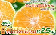 ＜先行予約＞厳選　極早生有田みかん2.5kg+250g（傷み補償分）【YN26・ゆら早生】 池田鹿蔵農園@日高町（池田農園株式会社）《2026年10月上旬-11月中旬頃出荷》和歌山県 日高町---wsh_idn277_10j11c_25_11000_2500g---