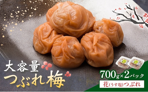 梅干し 紀州南高梅 つぶれ梅 大容量 花 うす塩 1.4kg 700g ×2パック 《60日以内に出荷予定(土日祝除く)》 株式会社やまだ 和歌山県 日高町 梅 塩 梅干 うめぼし 米 おかず 国産 送料無料---wsh_ymd18_60d_25_13000_1p---
