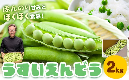 うすいえんどう 約2kg 湯川農園《2027年1月末-5月上旬頃出荷》和歌山県 日高川町 旬 新鮮 豆うすい グリーンピース 和歌山特産 豆ごはん 送料無料 ほくほく 甘い---wshg_ykw1_1m5j_25_15000_2kg---