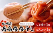紀州 南高梅 梅干し しそ漬け 1袋 はちみつ 1袋 送料無料 メール便 ご家庭用 無選別 《30日以内に出荷予定(土日祝除く)》和歌山県 日高川町 しそ梅 はちみつ梅---iwfn_wlocal19_30d_25_4000_440g---