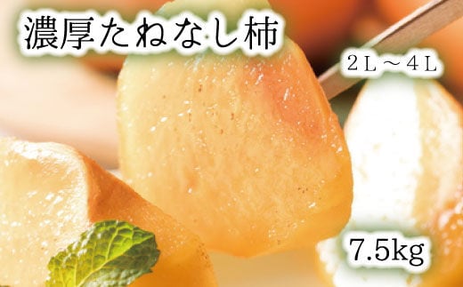 【秋の美味】【和歌山ブランド】 濃厚たねなし柿 秀品 2L～4Lサイズ 約7.5kg入り【ard012D】