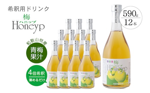希釈用梅ドリンク 梅ハニップ 12本セット【prm014A】