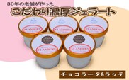 創業30年の老舗が作った濃厚なめらかジェラート　おすすめのラッテとチョコラータの5個入り / ジェラート アイス クリーム アイスクリーム おやつ チョコレート チョコ 【tecj1010】