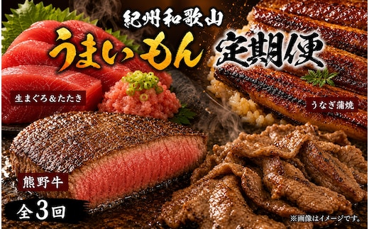【全3回】まぐろ・うなぎ・和牛を楽しむ贅沢定期便C / 鮪 マグロ 刺身 たたき 鰻 ウナギ 蒲焼き 熊野牛 肉 牛肉 和牛 黒毛和牛 ヒレ シャトーブリアン ステーキ 赤身 こま切れ 【tkb388】