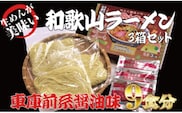 和歌山ラーメン　車庫前系湯浅醤油入　3食入×3箱セット【ksw101】