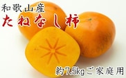 【秋の味覚】和歌山産のたねなし柿ご家庭用約7.5kg【tec410A】