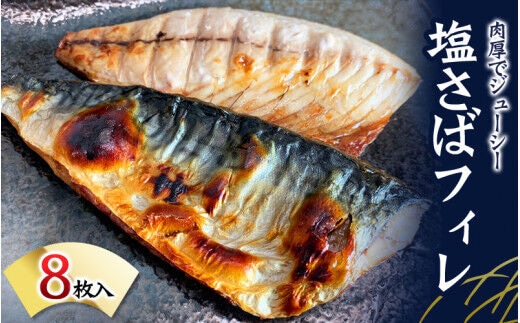 塩さばフィレ 8枚入（真空パック入）【uot404A】