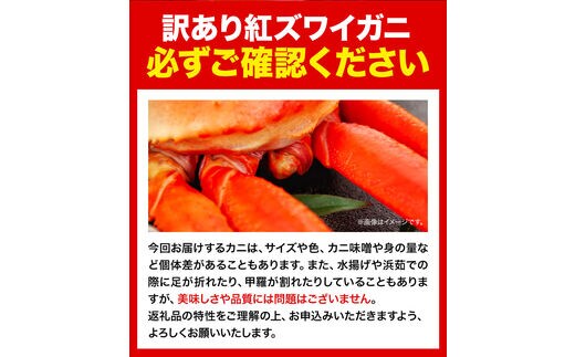 紅ズワイガニ 訳あり カニ 紅 ズワイガニ ふるさと納税 1kg 2～3杯分