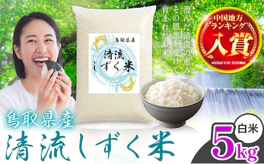 鳥取 ふるさと 白米 5kg 清流しずく米《7-14営業日以内に出荷(土日祝除く)》鳥取県 八頭町 米 お米 ご飯 八頭 ふるさと 生活応援 ブレンド米 複数原料米 訳あり 小分け kome ご飯---yazu_zsy_539_5kg_h_wx---