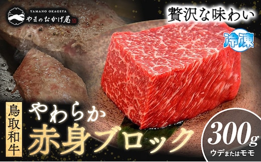 鳥取和牛 やわらか赤身ブロック 300g やまのおかげ屋《90日以内に出荷予定(土日祝除く)》鳥取県 八頭町 和牛 ブロック肉 ステーキ 送料無料 牛肉 肉 牛---yazu_yoy_65_b---