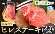 鳥取和牛 プレミアムヒレステーキ 2~3枚(約260g) やまのおかげ屋《90日以内に出荷予定(土日祝除く)》鳥取県 八頭町 和牛 ステーキ ヒレ 送料無料 牛肉 肉 牛---yazu_yoy_62_2---