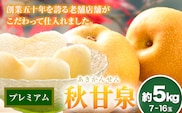 【2026年先行予約】プレミアム 秋甘泉 約5kg (7~16玉) 高間商店《2026年8月下旬-10月上旬頃出荷》鳥取県 八頭町 梨 なし ナシ 果物 フルーツ プレミアム 果汁 ふるさと納税 秋甘泉梨 果実 甘い 高間商店 オリジナル品種---yazu_tkm_105_5---
