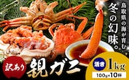 カニ 親ガニ 訳あり 1000g 1kg 活き 10杯 《12月上旬-12月末頃出荷》 SOO合同会社 鳥取県 八頭町 送料無料  蟹 かに 姿 鍋  訳アリ---yazu_soo_171_100g---