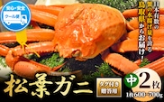 ＼12/23決済完了分まで年内配送／【配送不可地域あり】カニ 松葉ガニ タグ付き 贈答用 中サイズ(600g～700g)2枚《2025年11月中旬-2026年3月中旬出荷予定》鳥取県 八頭町 送料無料 蟹 かに 海鮮 松葉ガニ 贈答 タグ付 冷蔵---yazu_zsy2_49_2m---