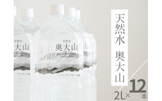 天然水奥大山 2L×12本 ミネラルウォーター ペットボトル 2リットル みず PET 0201