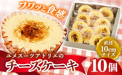 アトリエチーズ10個入り【チーズケーキ ケーキ クリームチーズ 美味しい おやつ お菓子 スイーツ ギフト 贈り物 おもてなし ご自宅用 島根県 安来市】【価格変更】【17-YA-07】
