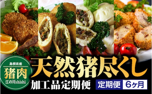 【6か月定期便】天然猪尽くし加工品定期便 猪 国産 お肉 猪肉加工品 加工品 お惣菜 おかず 定期便 6ヶ月 EK-7