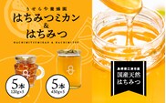 はちみつミカン5本(120g×5本)とはちみつ5本(450g×5本)セット RY-12 はちみつミカン 国産 はちみつ ハチミツ 蜂蜜 みかん ミカン