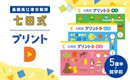 江津市限定返礼品 七田式プリントD 5歳半～就学前 しちだ 七田式プリント プリント 教育 教材 勉強 子ども 子供 セット SC-52