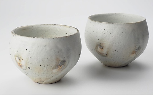 粉引ほっこり湯呑M ペア 食器 雑貨 日用品 