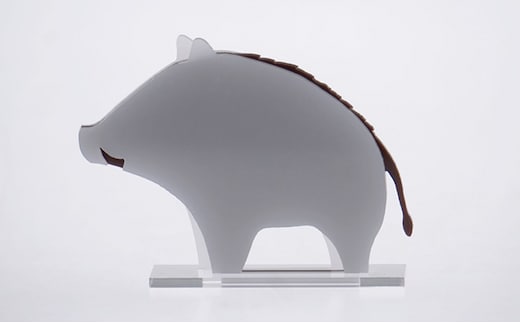  はざいくる アクリル 干支 いのしし 置物 インテリア 雑貨 