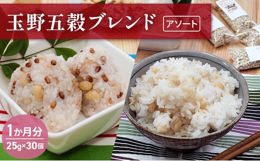 玉野五穀ブレンド「アソート」1か月分（30個入り） 雑穀 国産 