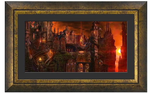 内尾和正 イラスト 『紅陽永灯』 絵画 インテリア 