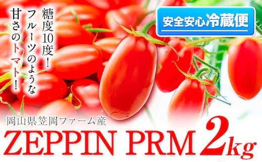 B-138a 高糖度ミニトマト ZEPPIN PRM(プレミアム) ２kg《120日以内に出荷予定(土日祝除く)》---B-138a---