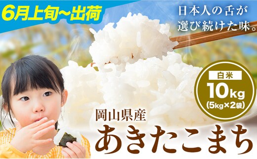 あきたこまち 10kg 晴れの国岡山農業協同組合 《6月上旬-6月末出荷》お米 コメ おにぎり 弁当 単一原料米 お取り寄せ 送料無料 岡山県産 あきたこまち 米 こめ 白米 精米---H-94_R806---