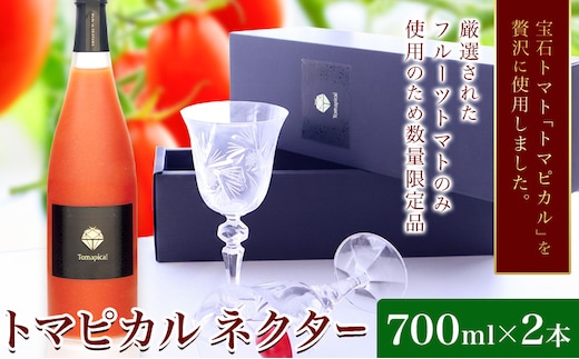 トマト ジュース トマトジュース トマピカル ネクター フルーツトマト 700ml 2本 株式会社ジェイ・イー・ティ・アグリ《30日以内に出荷予定(土日祝除く)》岡山県 笠岡市 送料無料 トマピカルネクター ソフトドリンク 野菜 野菜ジュース---J-04---