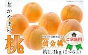 【ご家庭用】おかやまの「黄金桃」約1.3kg（5～6玉）【26年8月下旬以降に順次発送】