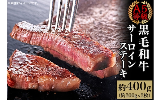 A5等級 黒毛和牛 サーロインステーキ 約400g（約200g×2枚）岡山県産