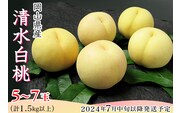 74-12 清水白桃5～7玉（計1.5kg以上）【2026年7月中旬～7月下旬発送予定】