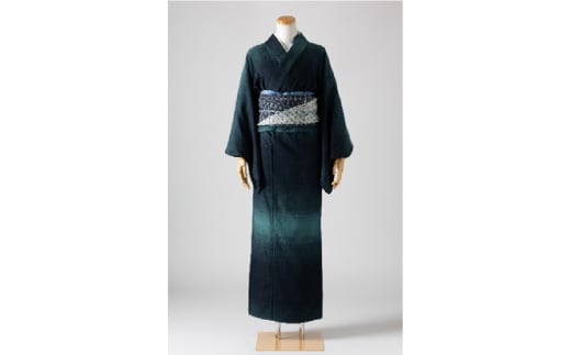 P-02 井原デニム着物 グラデブルー サイズL
