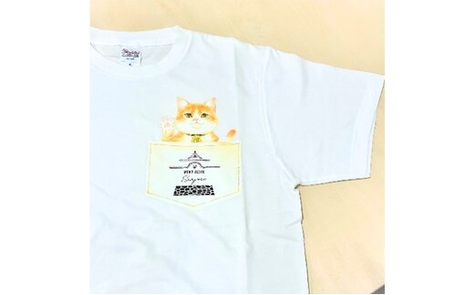 猫城主 さんじゅーろTシャツ（ホワイト） ファッション 猫グッズ 猫T コットン100％ 猫柄 猫好き 普段使い お出かけ Sサイズ