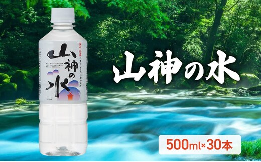 山神の水 500ml×30本入り ナチュラルミネラルウォーター 岡山 高梁市 水 ミネラルウォーター 飲料 ドリンク ペットボトル 鉱泉水 天然水 お水 健康 水分補給 安心 安全 国産 飲みやすい まろやか 