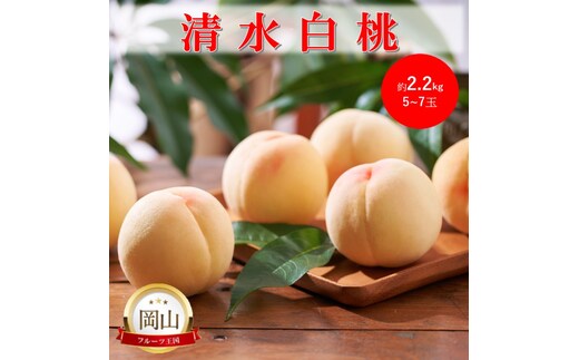 2026年 早期受付 岡山県産 清水白桃 (約2.2kg)5～7玉 桃 白桃 もも 果物 フルーツ