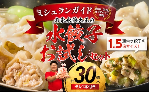 水餃子 お試しセット（水餃子20個入（タレ付き）・香味水餃子10個入）【 水餃子専門店 香味 黄ニラ ぷるぷる もちもち 岡山県備前市 】