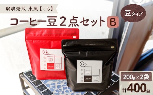 0010-G-092 自家焙煎 東風（こち）コーヒー豆2点セットB