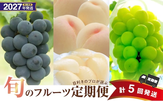 【2027年発送分・先行予約開始！】【定期便】岡山県産 白桃 約4kg・ぶどう 約5kg 計5回発送【先行受付 先行予約 白桃 シャインマスカット ニューピオーネ 晴王 種無し 高糖度 定期便 旬 フルーツ 果物 もも 桃 モモ 葡萄 ぶどう ブドウ 岡山県産】