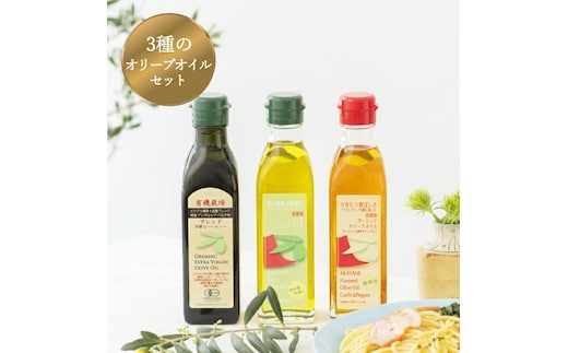 オリーブ オイル 3品 セット ( ガーリック ピュア ) 赤屋根 油 オリーブ油 食用油 調味料 詰め合わせ ギフト 贈り物