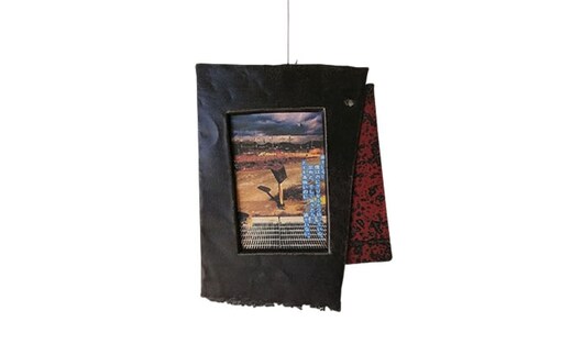 寂鉄式 ブリキ 額（変形タイプ(1)）牛窓アーツクラフツ 寂鉄blue インテリア 雑貨 小物 一品もの ハガキサイズ 絵 写真 文章 詩歌 装丁 スナップ写真 フレーム 