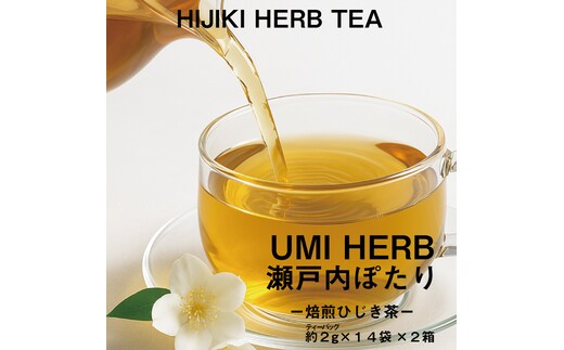 焙煎 ひじき茶 約2g×14袋入り×2箱セット 海藻漁師が自宅で飲むお茶 天然 海藻 無添加商品 ティーバッグ 鉄分豊富 焙煎ひじき茶 瀬戸内ぽたり 自然派女子のキレイ習慣 鉄分 カルシウム マグネシウム 食物繊維 ミネラル